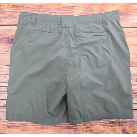 Orvis Mens Gray Tech Shorts 40 - 4-Way Stretch Secure Pockets - Picture 2 of 9